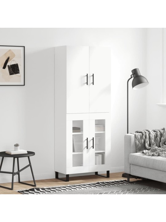 Skříň highboard bílá 69,5 x 34 x 180 cm kompozitní dřevo