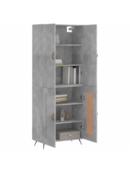 Skříň highboard betonově šedá 69,5x34x180 cm kompozitní dřevo