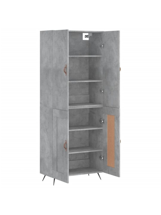 Skříň highboard betonově šedá 69,5x34x180 cm kompozitní dřevo