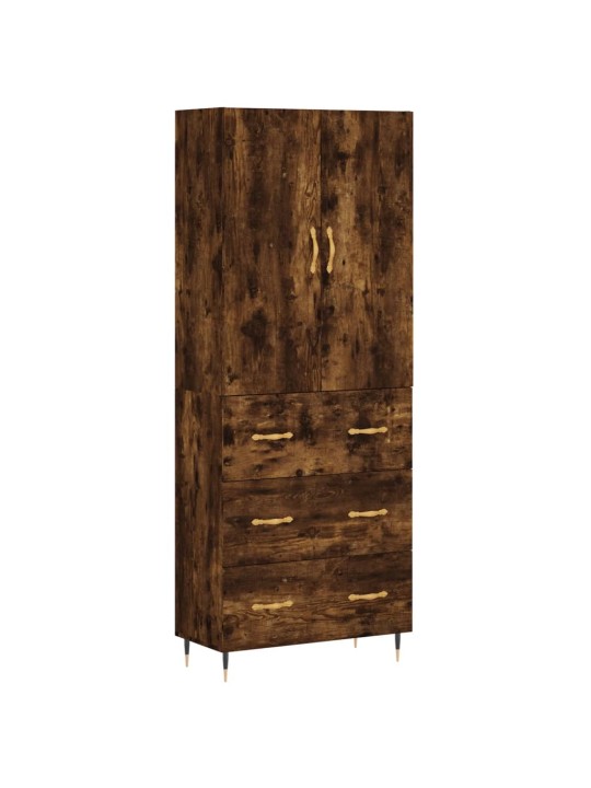 Skříň highboard kouřový dub 69,5 x 34 x 180 cm kompozitní dřevo