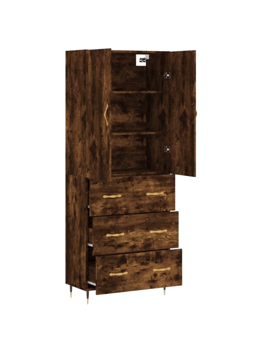 Skříň highboard kouřový dub 69,5 x 34 x 180 cm kompozitní dřevo