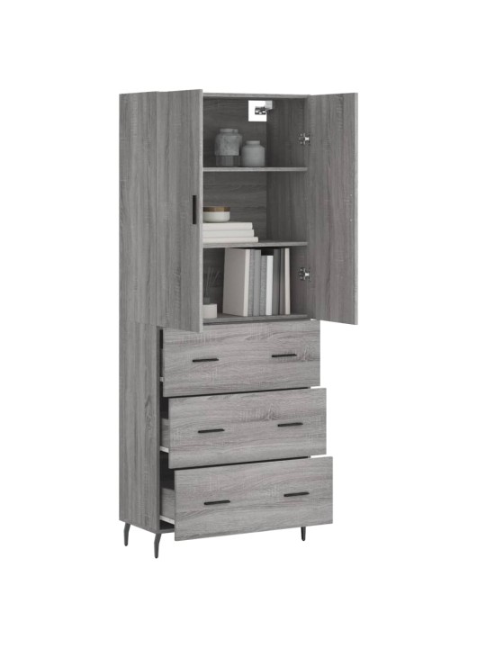 Skříň highboard šedá sonoma 69,5 x 34 x 180 cm kompozitní dřevo