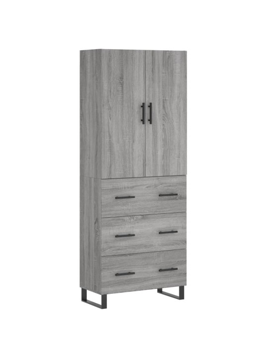 Skříň highboard šedá sonoma 69,5 x 34 x 180 cm kompozitní dřevo
