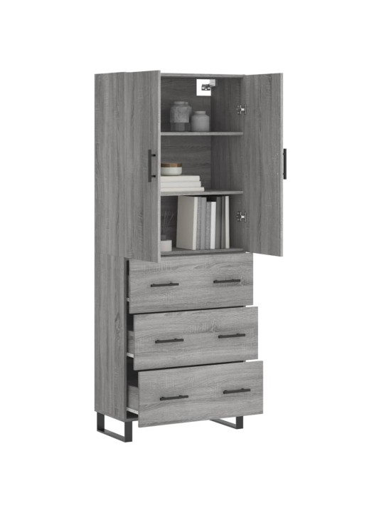 Skříň highboard šedá sonoma 69,5 x 34 x 180 cm kompozitní dřevo