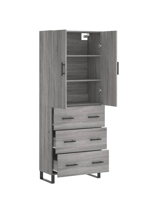 Skříň highboard šedá sonoma 69,5 x 34 x 180 cm kompozitní dřevo