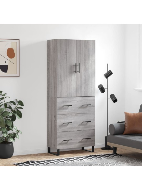 Skříň highboard šedá sonoma 69,5 x 34 x 180 cm kompozitní dřevo
