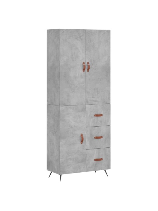 Skříň highboard betonově šedá 69,5x34x180 cm kompozitní dřevo