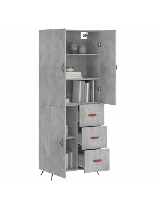 Skříň highboard betonově šedá 69,5x34x180 cm kompozitní dřevo