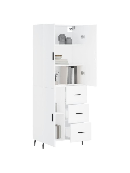 Skříň highboard bílá 69,5 x 34 x 180 cm kompozitní dřevo