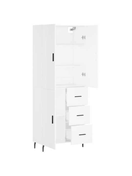 Skříň highboard bílá 69,5 x 34 x 180 cm kompozitní dřevo