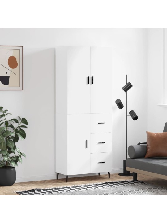 Skříň highboard bílá 69,5 x 34 x 180 cm kompozitní dřevo