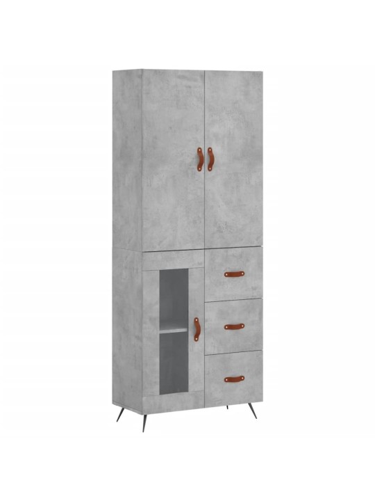 Skříň highboard betonově šedá 69,5x34x180 cm kompozitní dřevo
