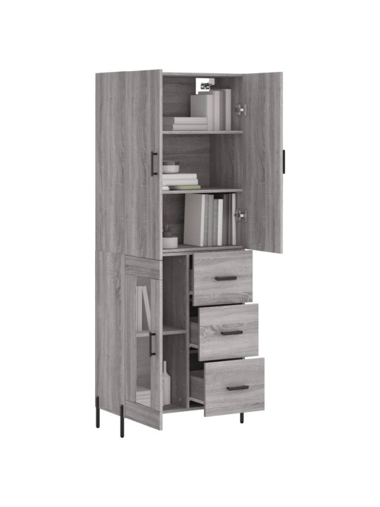 Skříň highboard šedá sonoma 69,5 x 34 x 180 cm kompozitní dřevo