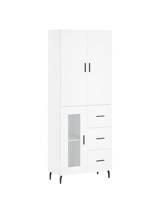 Skříň highboard bílá 69,5 x 34 x 180 cm kompozitní dřevo