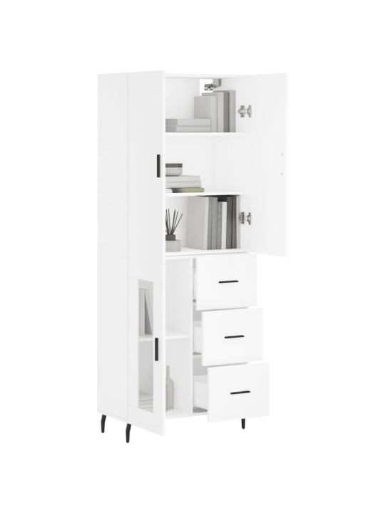 Skříň highboard bílá 69,5 x 34 x 180 cm kompozitní dřevo