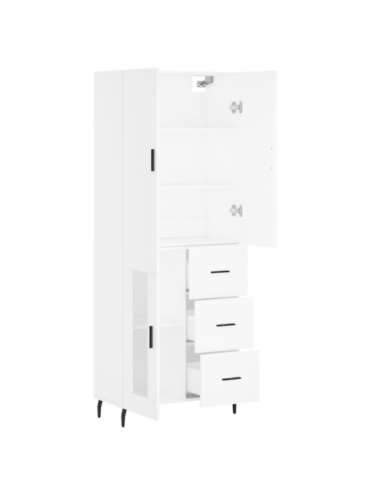 Skříň highboard bílá 69,5 x 34 x 180 cm kompozitní dřevo