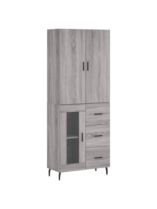 Skříň highboard šedá sonoma 69,5 x 34 x 180 cm kompozitní dřevo