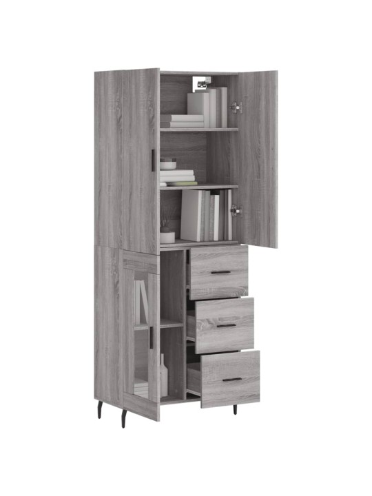 Skříň highboard šedá sonoma 69,5 x 34 x 180 cm kompozitní dřevo