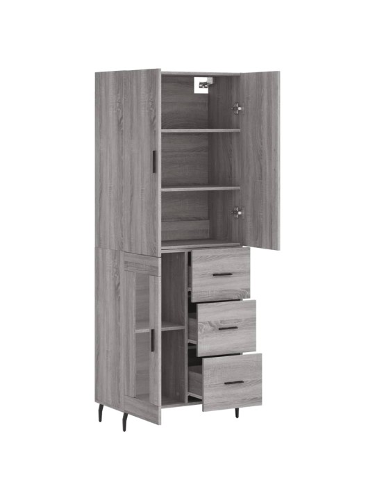 Skříň highboard šedá sonoma 69,5 x 34 x 180 cm kompozitní dřevo