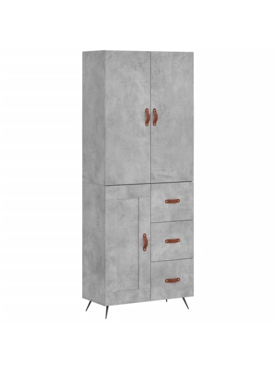 Skříň highboard betonově šedá 69,5x34x180 cm kompozitní dřevo