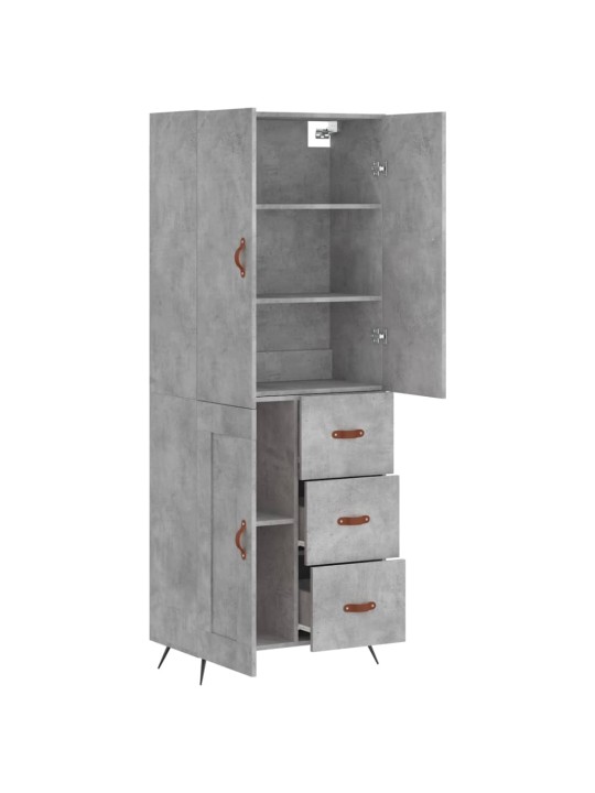 Skříň highboard betonově šedá 69,5x34x180 cm kompozitní dřevo
