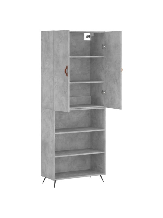 Skříň highboard betonově šedá 69,5x34x180 cm kompozitní dřevo