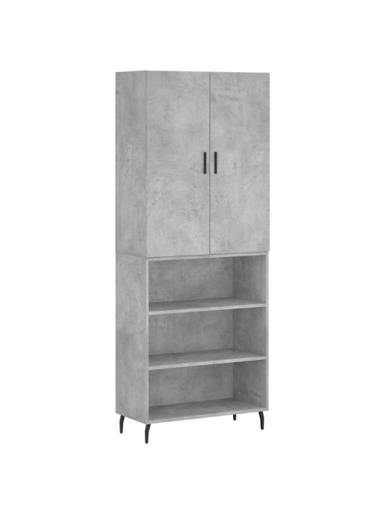 Skříň highboard betonově šedá 69,5x34x180 cm kompozitní dřevo