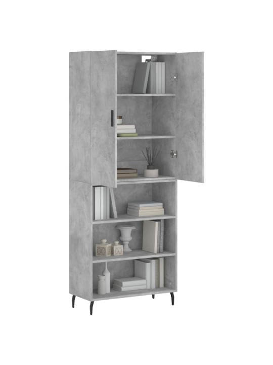Skříň highboard betonově šedá 69,5x34x180 cm kompozitní dřevo