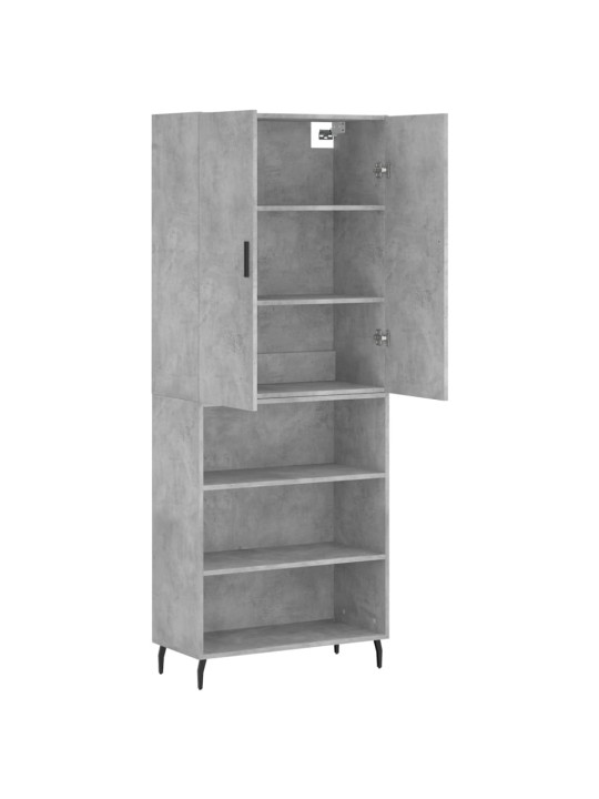 Skříň highboard betonově šedá 69,5x34x180 cm kompozitní dřevo
