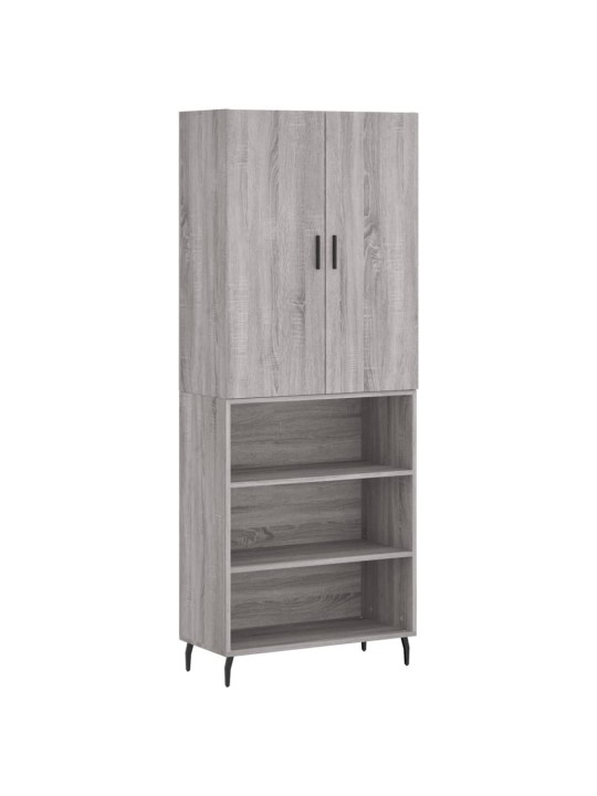 Skříň highboard šedá sonoma 69,5 x 34 x 180 cm kompozitní dřevo