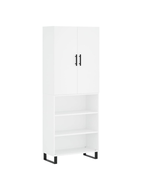 Skříň highboard bílá 69,5 x 34 x 180 cm kompozitní dřevo