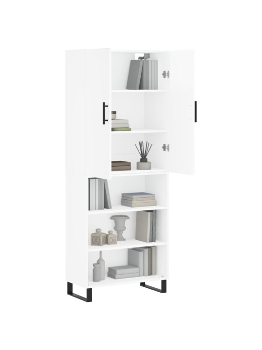 Skříň highboard bílá 69,5 x 34 x 180 cm kompozitní dřevo