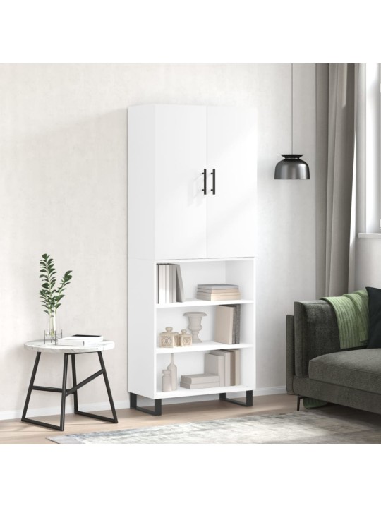 Skříň highboard bílá 69,5 x 34 x 180 cm kompozitní dřevo