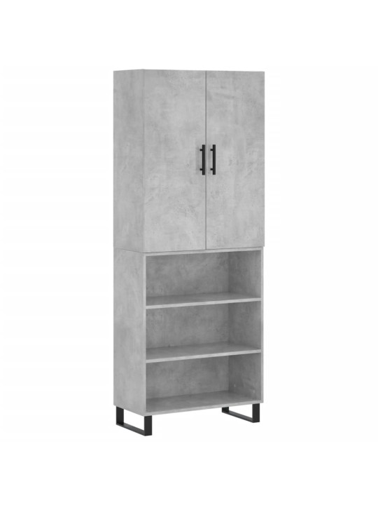 Skříň highboard betonově šedá 69,5x34x180 cm kompozitní dřevo