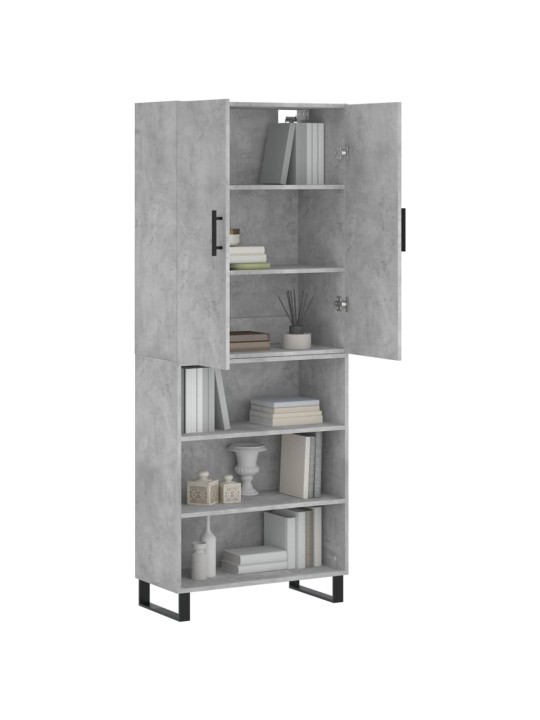 Skříň highboard betonově šedá 69,5x34x180 cm kompozitní dřevo