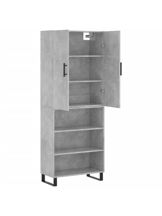 Skříň highboard betonově šedá 69,5x34x180 cm kompozitní dřevo