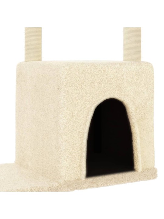 Škrabadlo pro kočky se sisalovými sloupky krémové 97,5 cm