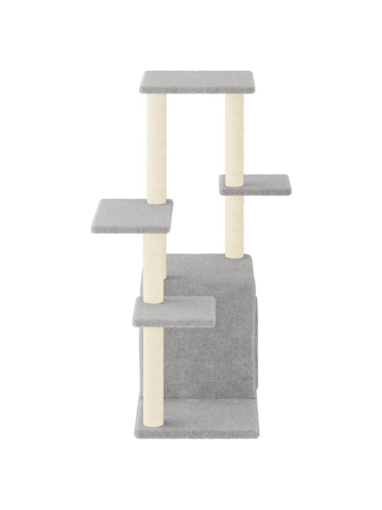 Škrabadlo pro kočky se sisalovými sloupky světle šedé 97,5 cm