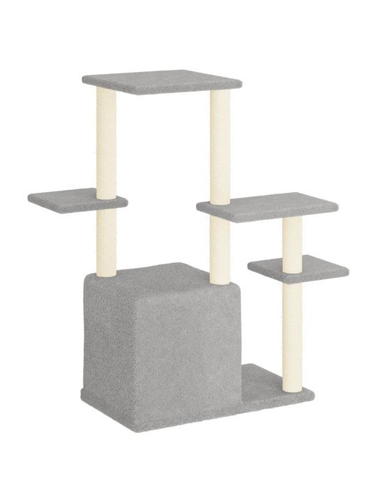 Škrabadlo pro kočky se sisalovými sloupky světle šedé 97,5 cm