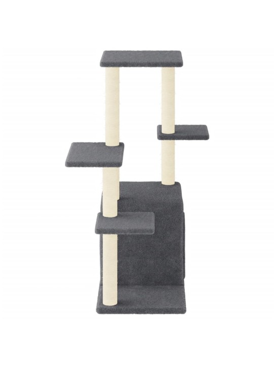 Škrabadlo pro kočky se sisalovými sloupky tmavě šedé 97,5 cm