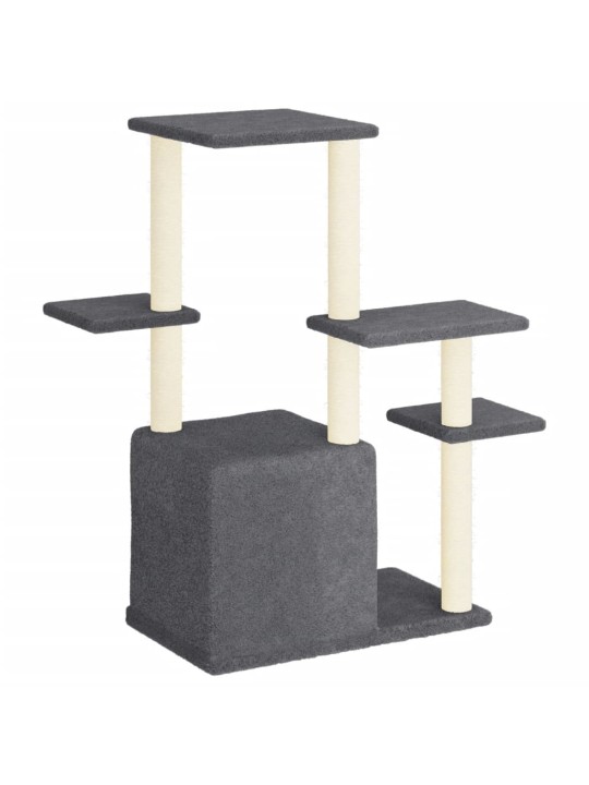 Škrabadlo pro kočky se sisalovými sloupky tmavě šedé 97,5 cm