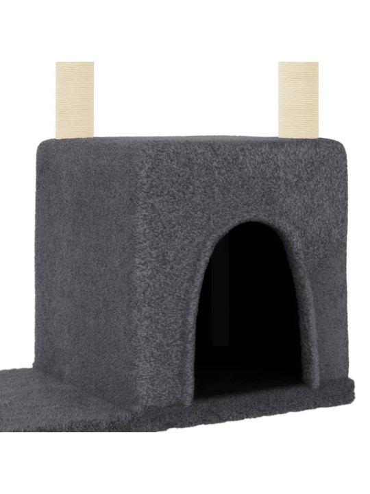 Škrabadlo pro kočky se sisalovými sloupky tmavě šedé 97,5 cm