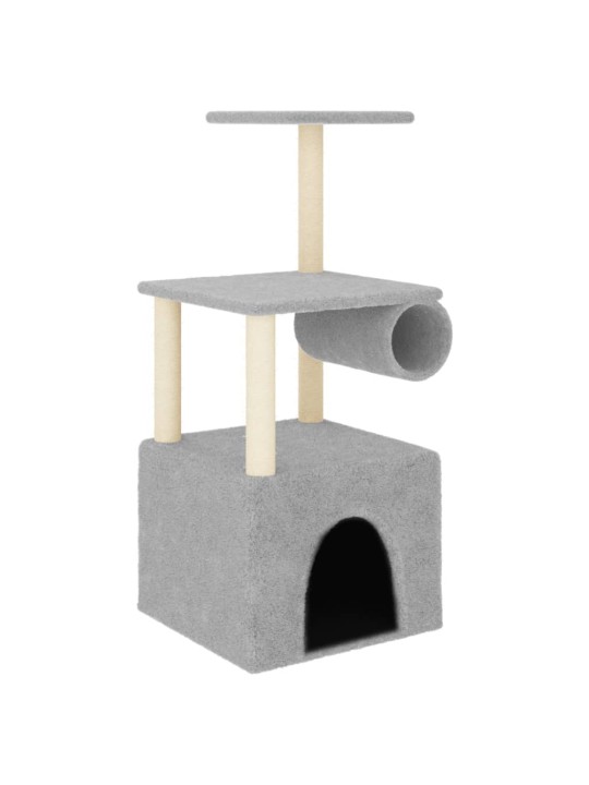 Škrabadlo pro kočky se sisalovými sloupky světle šedé 109,5 cm