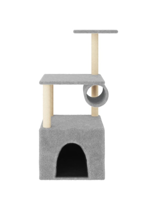 Škrabadlo pro kočky se sisalovými sloupky světle šedé 109,5 cm