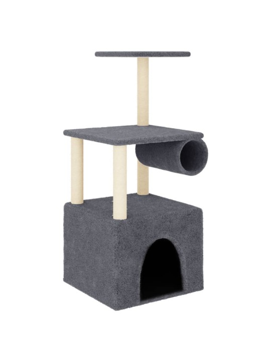 Škrabadlo pro kočky se sisalovými sloupky tmavě šedé 109,5 cm