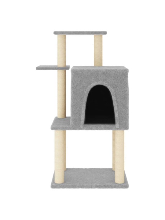 Škrabadlo pro kočky se sisalovými sloupky světle šedé 97 cm