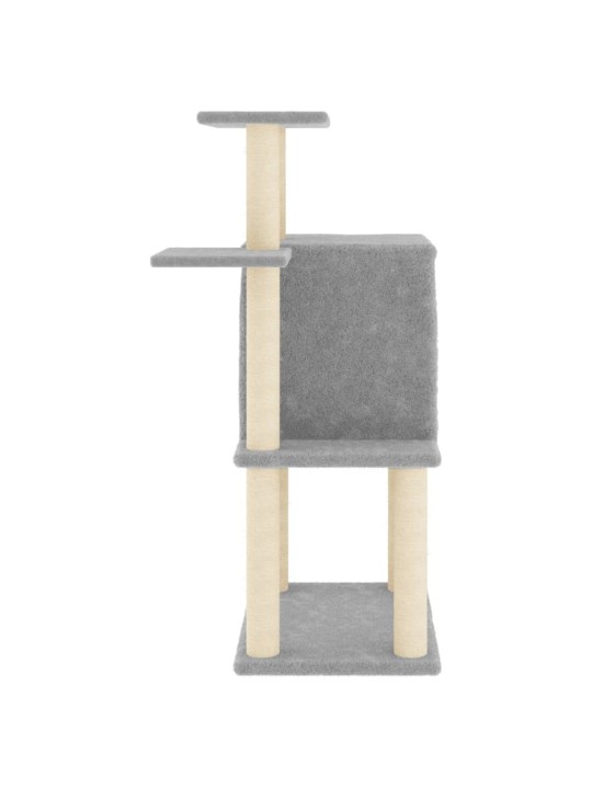 Škrabadlo pro kočky se sisalovými sloupky světle šedé 97 cm