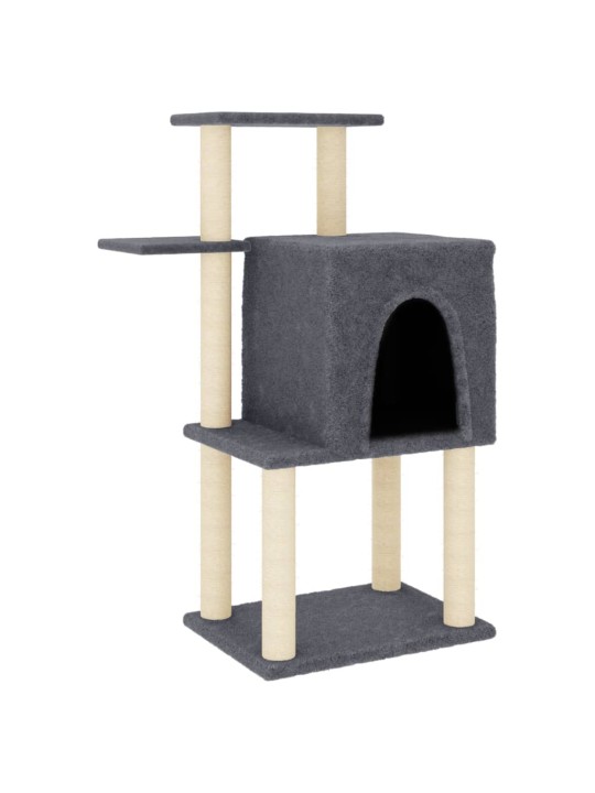 Škrabadlo pro kočky se sisalovými sloupky tmavě šedé 97 cm