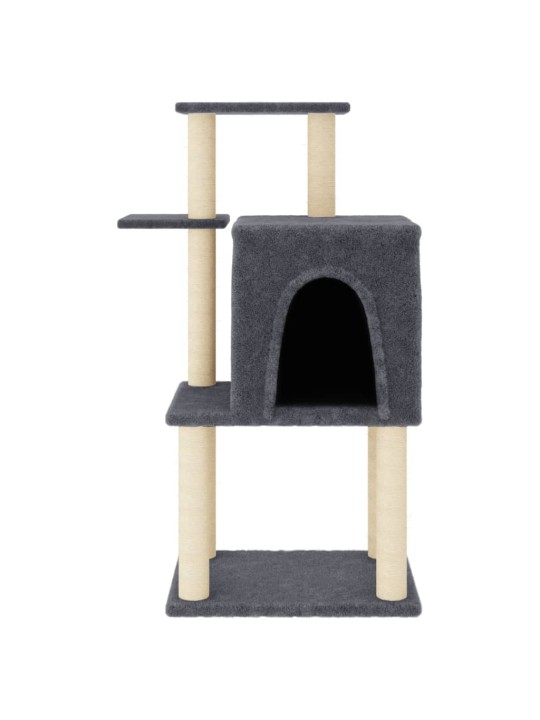 Škrabadlo pro kočky se sisalovými sloupky tmavě šedé 97 cm