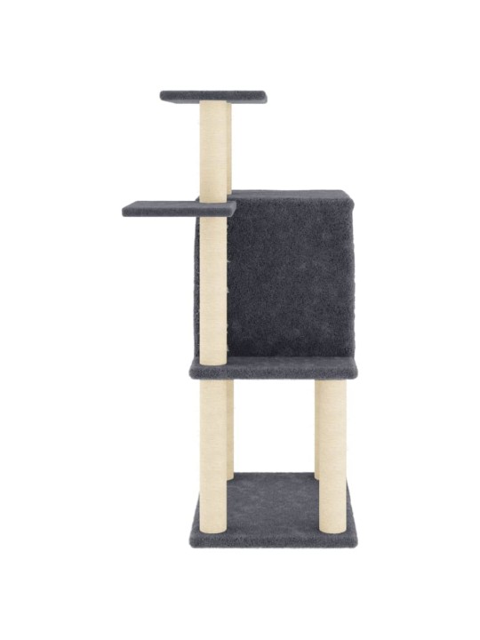 Škrabadlo pro kočky se sisalovými sloupky tmavě šedé 97 cm